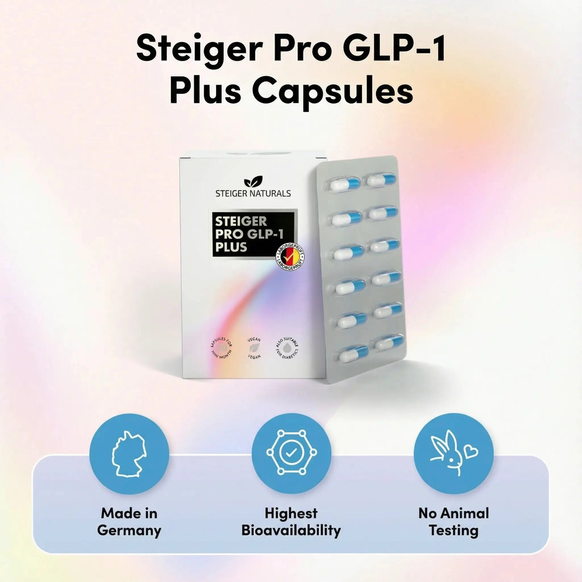 Steiger Pro GLP 1 Plus Capsules: Manage Weight ⚖️